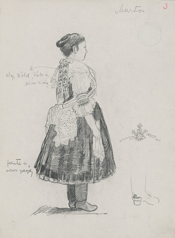 Maďarský grafik z 20. storočia – Mladá žena 