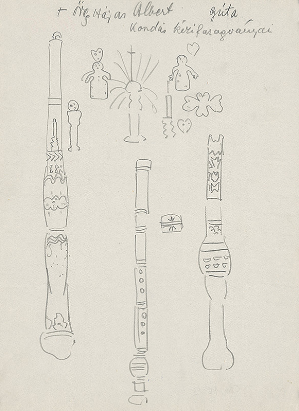 Maďarský grafik z 20. storočia – Náčrty vyrezávaných stĺpkov 