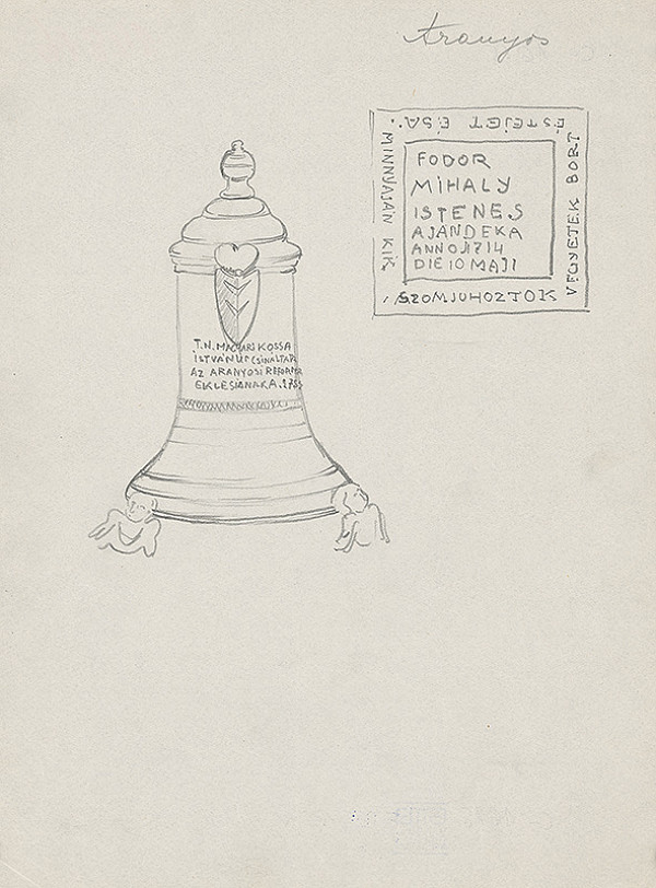 Maďarský grafik z 20. storočia – Náčrt krstiteľnice 