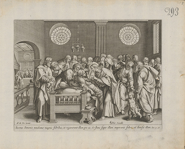 Claes Jansz. Visscher, Maarten de Vos st. – Ježiš uzdravuje Šimonovu svokru 