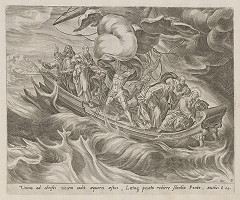 Herman Müller, Gerard de Jode – Spiaci Ježiš s učeníkmi na rozbúrenom mori 