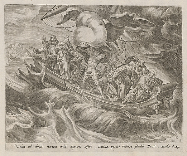 Herman Müller, Gerard de Jode – Spiaci Ježiš s učeníkmi na rozbúrenom mori 