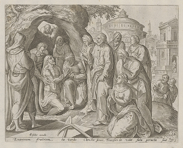 Neznámy rytec, Claes Jansz. Visscher – Vzkriesenie Lazara (12) 