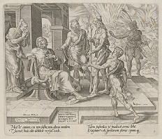 Harmen Jansz Muller, Maerten van Heemskerck – Blahoslavení chudobní v duchu, lebo ich je nebeské kráľovstvo. Jób prijíma zvesti o svojom nešťastí (1) 