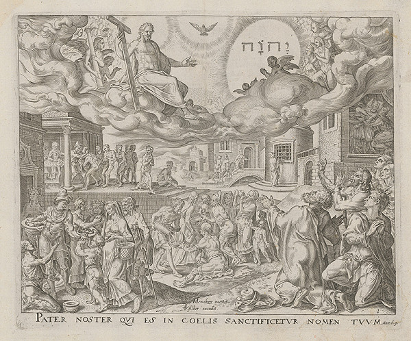 Maerten van Heemskerck, Claes Jansz. Visscher – Otče náš,ktorý si na nebesiach,posväť meno tvoje (1) 