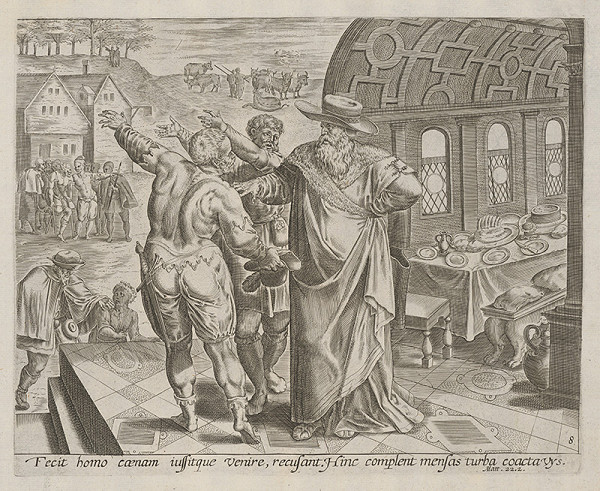 Stredoeurópsky maliar zo 17. storočia – Podobenstvo o kráľovi,ktorý strojil svojmu synovi svadbu 