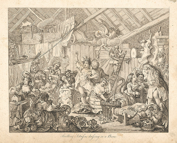 William Hogarth – Herečky kočovného divadla obliekajúce sa v stodole 