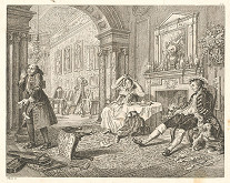 William Hogarth – Manželstvo podľa módy 2. 