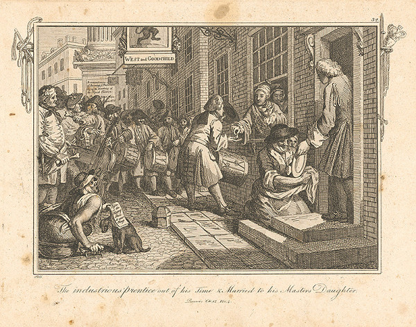 William Hogarth – Usilovnosť a zaháľka 6.