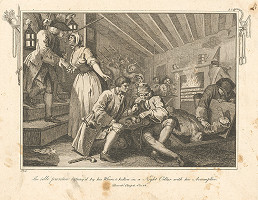 William Hogarth – Lenivý učeň zradený svojou pobehlicou 