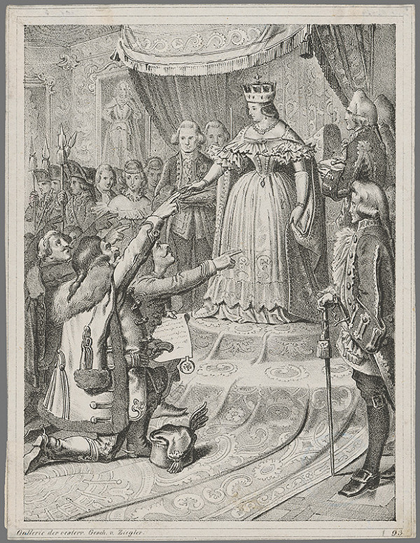 Peter Johann Nepomuk Geiger – Mária Terézia na uhorskom sneme 1741 