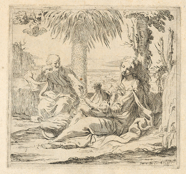 Elisabetta Sirani – Odpočinok na úteku do Egypta 