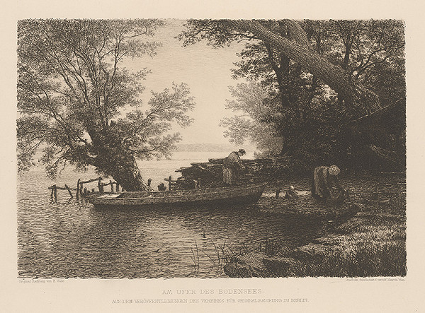 Hans Gude – Na brehu Bodenského jazera 