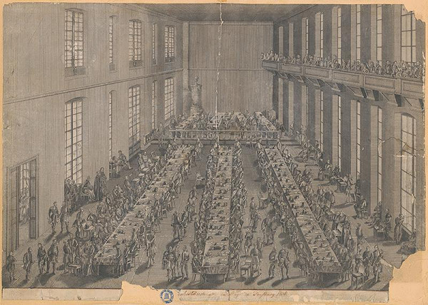 Stredoeurópsky grafik z 19. storočia – Zasadanie snemu v Bratislave 