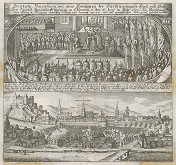 Matthäus Merian st. – Korunovácia Leopolda I. 