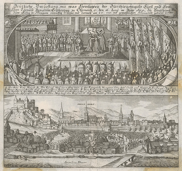 Matthäus Merian st. – Korunovácia Leopolda I. 