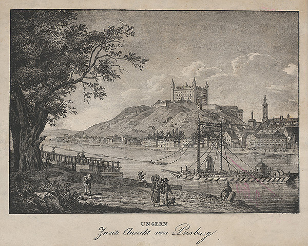 Rakúsky maliar z prelomu 18. - 19. storočia – Pohľad na Bratislavu 