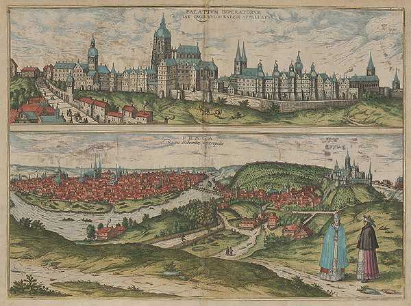 Joris Hoefnagel, Franz Hogenberg – Pražský hrad. Pohľad na Prahu (Dvojobraz) 