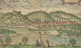 Franz Hogenberg, Joris Hoefnagel – Pohľad na Bratislavu z juhu 