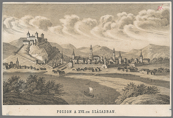 Stredoeurópky grafik z 2. polovice 18. storočia – Bratislava z juhu 