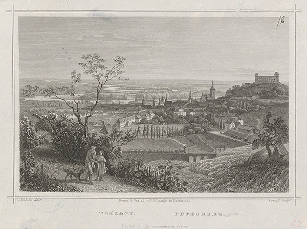 J. Carl Varrall, Ludwig Rohbock – Pohľad na Bratislavu zo severu 