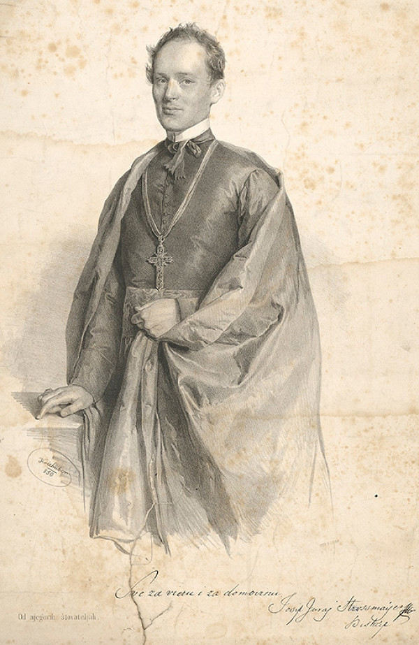 Joseph Kriehuber – Portrét Jozefa Juraja Strossmayera 