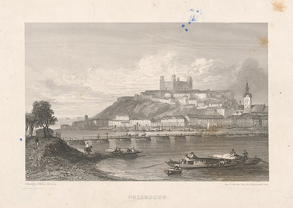 Adolphe Rouargue – Bratislava z juhu 