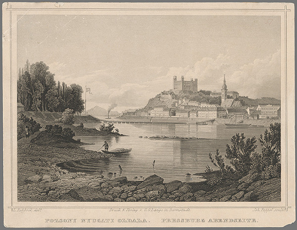 Ludwig Rohbock, Johann Gabriel Friedrich Poppel – Pohľad na Bratislavu z juhu 