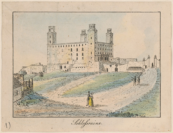 Johann Vincenz Reim – Ruiny Bratislavského hradu 