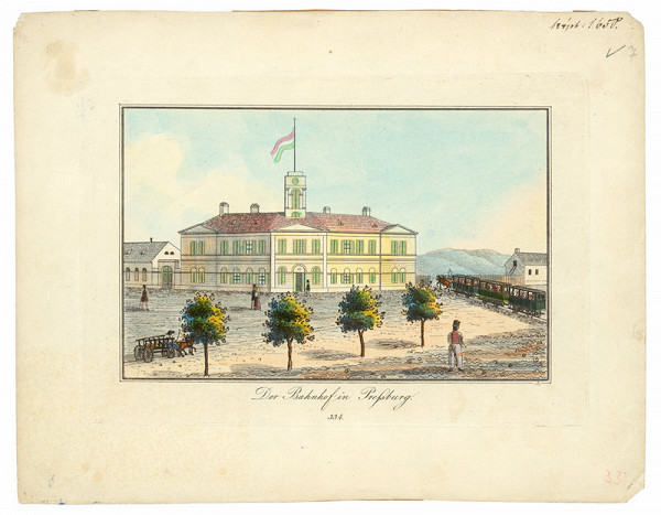 Johann Vincenz Reim – Stanica konskej železnice v Bratislave 