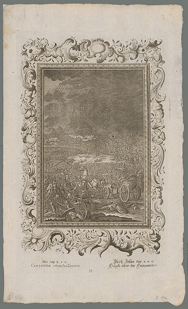 Stredoeurópsky grafik z 18. storočia – Hospodin metá kamene 