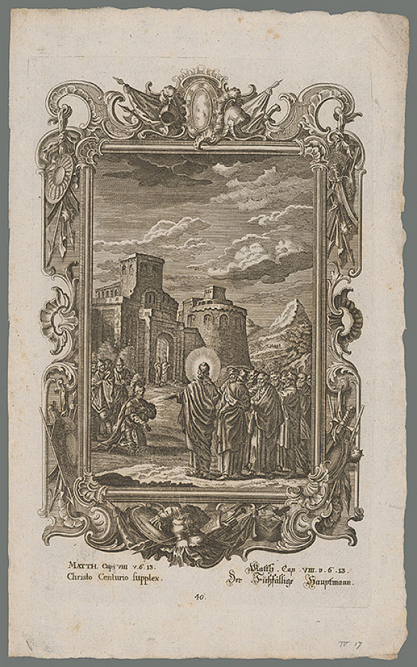 Stredoeurópsky grafik z 18. storočia – Stotník prosí Krista 