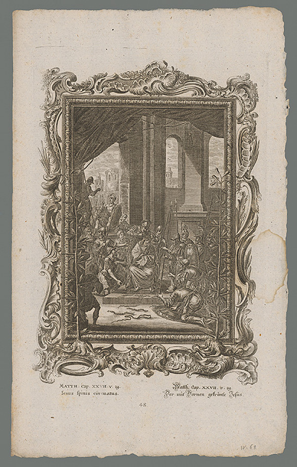 Stredoeurópsky grafik z 18. storočia – Korunovanie Krista tŕnim 