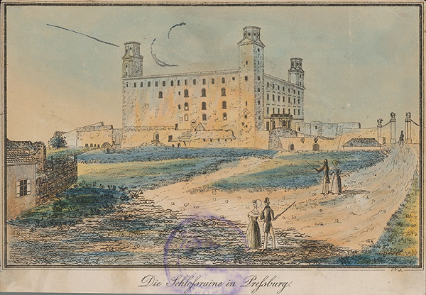 Johann Vincenz Reim – Ruiny Bratislavského hradu 