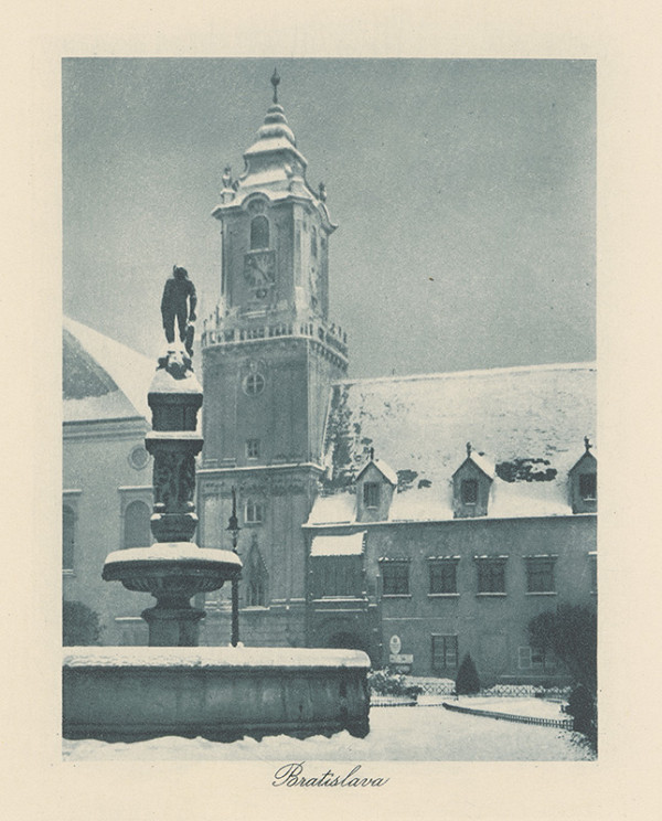 Stredoeurópsky grafik z 1. polovice 20. storočia – Námestie v Bratislave 