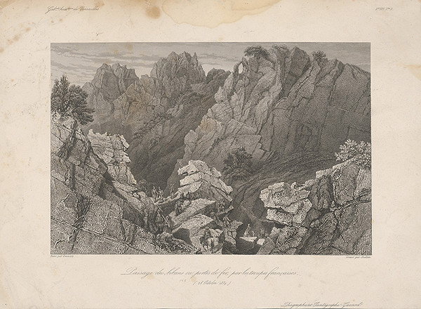 William Skelton, Adrien Dauzats – Prechod francúzskeho vojska cez Bibans IV. 