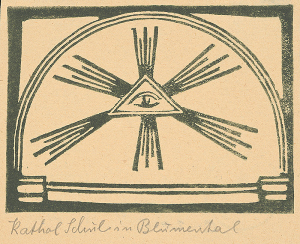 Karol Frech – Štít katolíckej školy v Blumentáli v Bratislave 