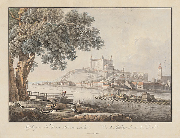 Stredoeurópsky maliar z konca 18. storočia – Pohľad na Bratislavu z juhu 