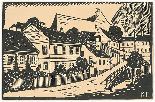 Karol Frech – Ulička na bratislavskom podhradí 