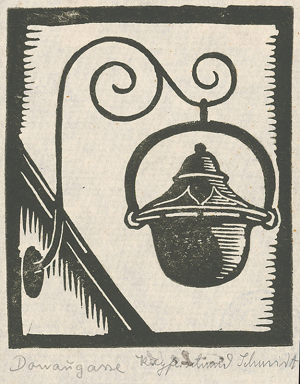 Karol Frech – Znak na Dunajskej ulici v Bratislave u Schmidta 