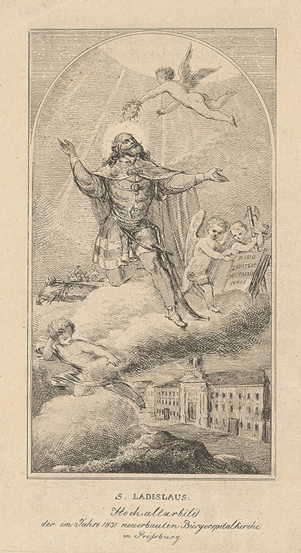 Stredoeurópsky grafik z 1. polovice 19. storočia – Oltárny obraz z kostola sv.Ladislava v Bratislave 