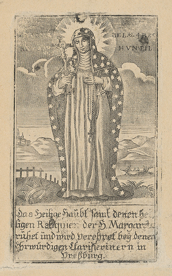 Stredoeurópsky grafik z 18. storočia – Svätá Margaréta 