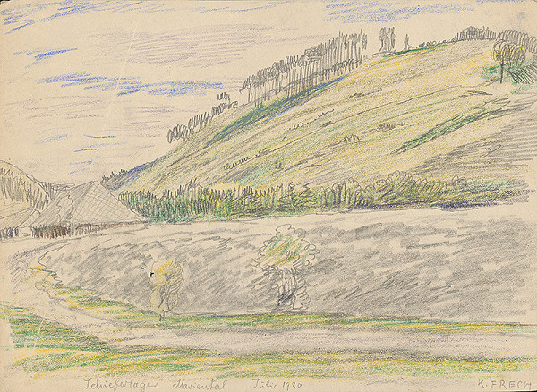 Karol Frech – Krajina s domami 