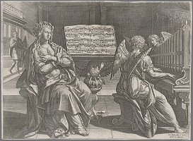 Jan Sadeler I., Maarten de Vos st. – Svätá Cecília 