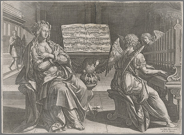 Jan Sadeler I., Maarten de Vos st. – Svätá Cecília 