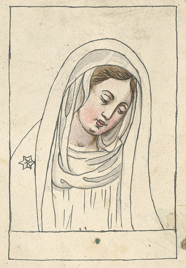 Stredoeurópsky grafik z 19. storočia – Madona so sklonenou hlavou 