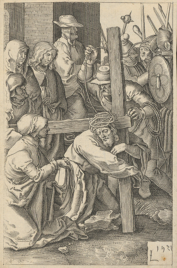 Lucas van Leyden – Nesenie kríža (9) 