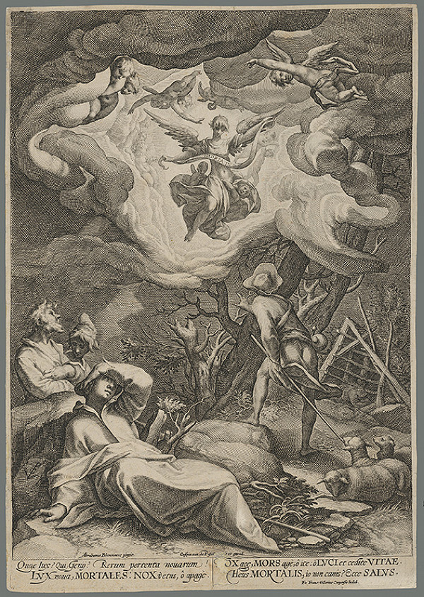 Abraham Blomaert, Crispijn de Passe st. – Zvestovanie pastierom 