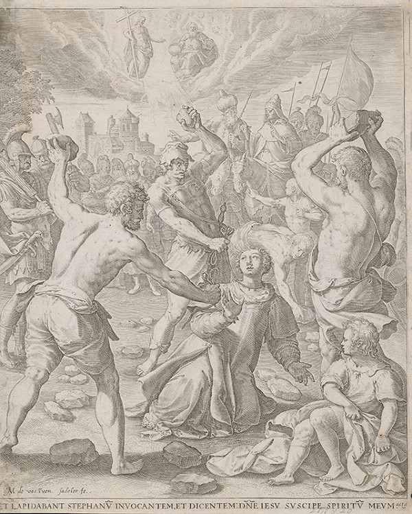 Maarten de Vos st., Jan Sadeler I. – Ukameňovanie sv. Štefana 
