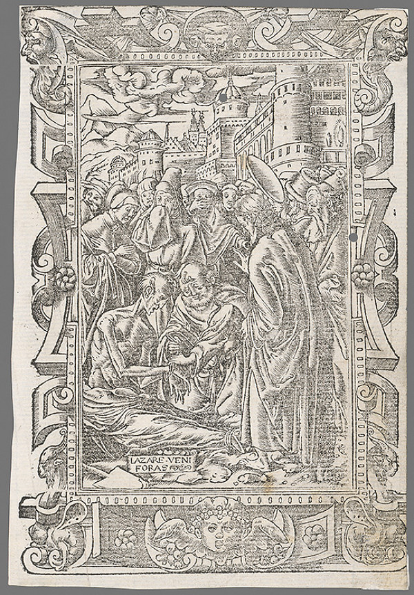 Stredoeurópsky grafik zo 16. storočia – Vzkriesenie Lazara 